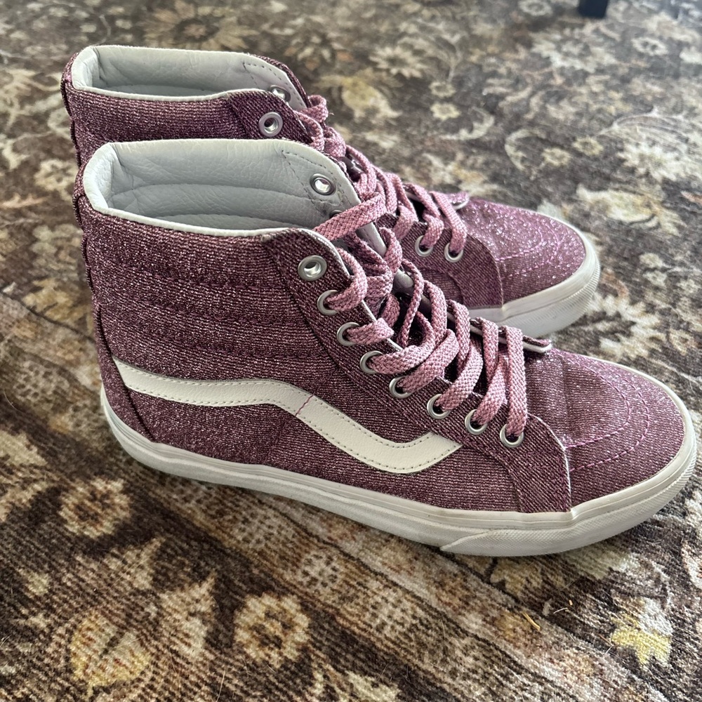 Vans SK8-Hi high top Glittery Pink size 7